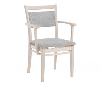 Keps karmstol klädd sits och rygg